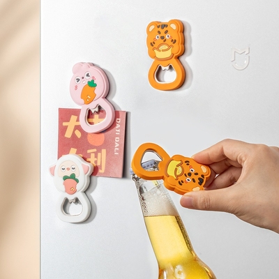 Bar Tools Kitchen Gadget Stainless Steel Promotional Product Gift Custom logo Fridge Magnet Magnetic Bottle Beer Openers Round