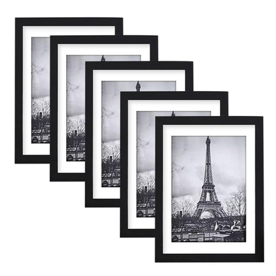 Desk Wall Albums Accessories Decorations Photo Frame With Mat Picture Plastic PVC 5x7 6x8 8x10 11*14 Inches Black White Sl