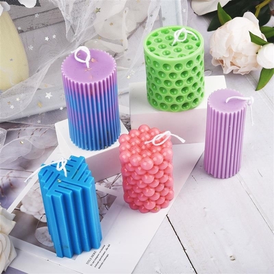 Custom Luxury Large 3D Resin Silicone Pilllar Wax Jar Birthday Candle Mold for Making Custom 3D Birthday Candles Cake Tools