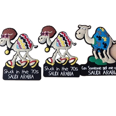 Saudi Arabia Fridge Soft Magnet/tourist PVC Camel Souvenir/ Rubber with Magnet Promotional and Gifts Any Shape Customized Medium