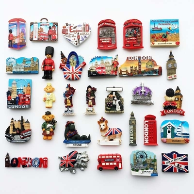 10+  Yearscustom Made UK Tourism Souvenirs Customised Refrigerator 3d Resin Cute  Promotional Gift Products Magnet  Fridge