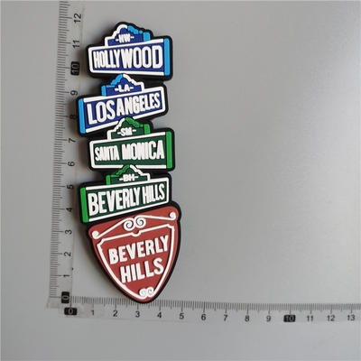 Promotional Gift Product Custom Made Customised Refrigerator Los Angels Tourism Souvenirs 3d Soft Pvc Rubber Cute Fridge Magnet