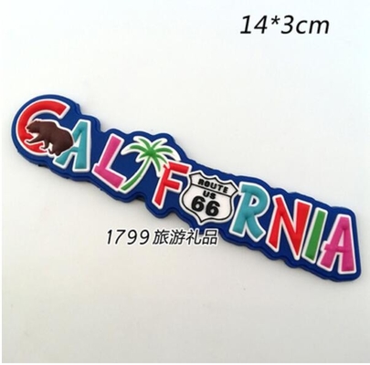 Promotional Gift Product Custom Made Customised Refrigerator Los Angels Tourism Souvenirs 3d Soft Pvc Rubber Cute Fridge Magnet