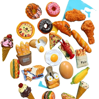 Egg Bread Hamburger Corn Lobster Refrigerator Hot Dog French Stick Food Fridge Magnets Tourism Souvenirs Refrigerator Paste