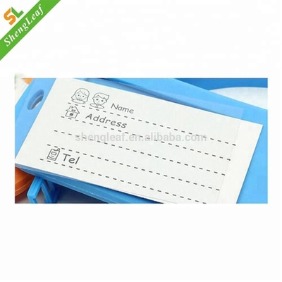 Promotion Item Bag Hang Tag Rubber Luggage Tags PVC Plaid