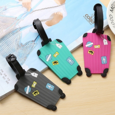 Bulk Custom Personalised Travel Plastic Waterproof Cartoon Silicon Rubber Pvc Wholesale Designer Customized Silicone Luggage Tag