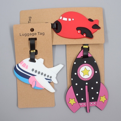 Air Plane logo 2D/3D Soft PVC Bag Pvc Silicone Rubber Custom logo Travel Luggage Tag for Promotional Gifts with Factory Price