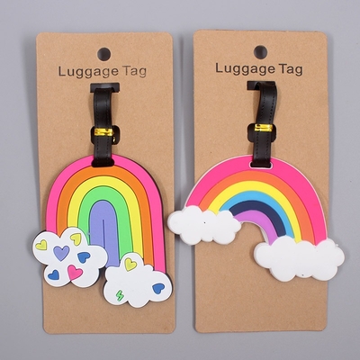 Free Sample Customized Size and Plastic Material Plastic Soft Rubber Pvc Sublimation Customized Luggage  Bag Tag