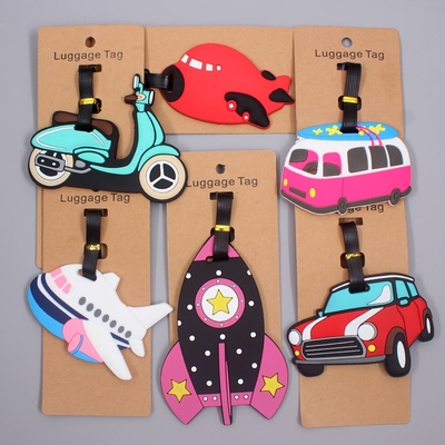 Hot Sale Wholesale Personalized  Soft Pvc Designer clear Plastic Travel Bag Tags Luggage