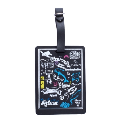 Hot Sale Wholesale Personalized  Soft Pvc Designer clear Plastic Travel Bag Tags Luggage