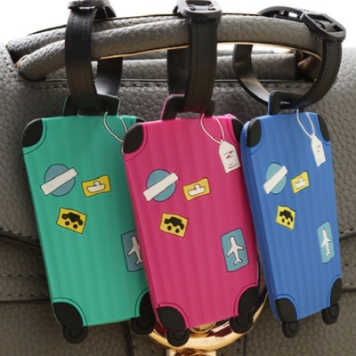 Oem Wholesale Soft Pvc Rubber Custom Package Travel Clear Luggage Tag Pvc for Children School Bag Tortoise