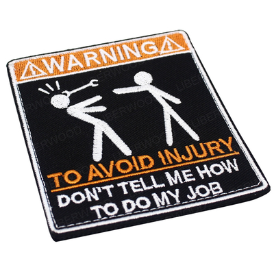 Clothing Accessory Backpack Warning Sign DANGER DO NOT TOUCH SERIOUS PVC Rubber 3d Patch