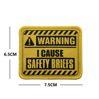 Clothing Accessory Backpack Warning Sign DANGER DO NOT TOUCH SERIOUS PVC Rubber 3d Patch