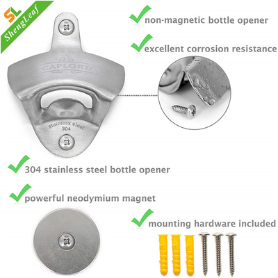 Made in China Factory Supply Wall Mount Stainless Steel Wine Beer Custom Magnetic Bottle Opener