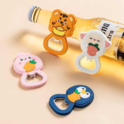 Bar Tools Kitchen Gadget Stainless Steel Promotional Product Gift Custom logo Fridge Magnet Magnetic Bottle Beer Openers Round