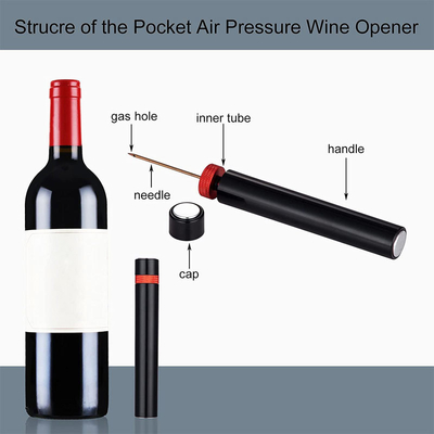 Air Pump Opening Tool Stainless Steel Pin Cork Remove Air Pressure Wine Corkscrew Electric Wine Bottle Opener Set