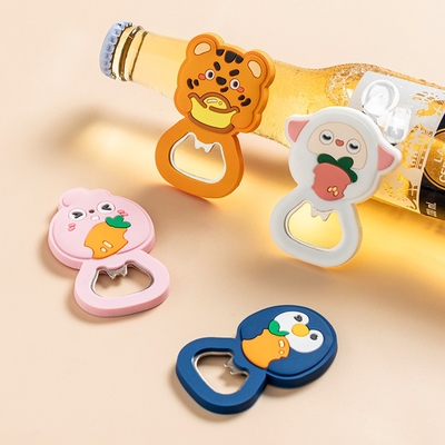 Wholesale Bar Tools Kitchen Stainless Steel Promotional Product Gift Custom logo Fridge Magnet Magnetic Bottle Beer Opener Round
