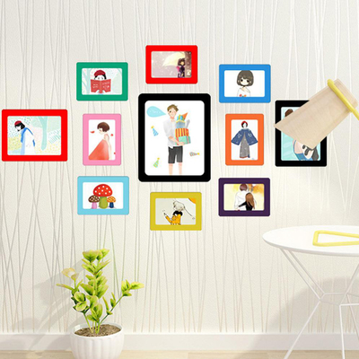 Mobile Home Decoration Creative Living Room PVC Colorful Magnetic Picture Frame Magnets Photoframe