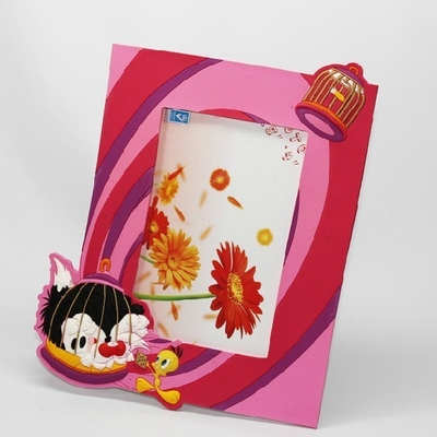 2025 Happy New Year High Quality Magnetic Custom 3d Pvc Rubber Picture Photo Frame for Kid Gift