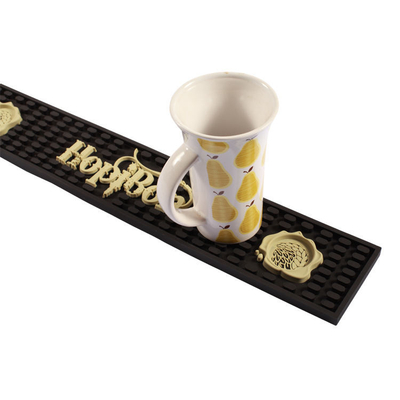 Free Sample Custom Coffee Beer Whiskey PVC Barmat Silicone Rubber Bar Rail Runner Mat Rubber for Bar With Logos