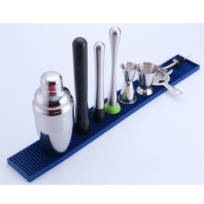 Non-slip Waterproof  Rubber Mat PVC Pad Coaster Kitchen Placemat Bar Counter Beer Whiskey Coffee Cup Mug Rectangle Drip Mat