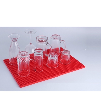 Non-slip Waterproof  Rubber Mat PVC Pad Coaster Kitchen Placemat Bar Counter Beer Whiskey Coffee Cup Mug Rectangle Drip Mat