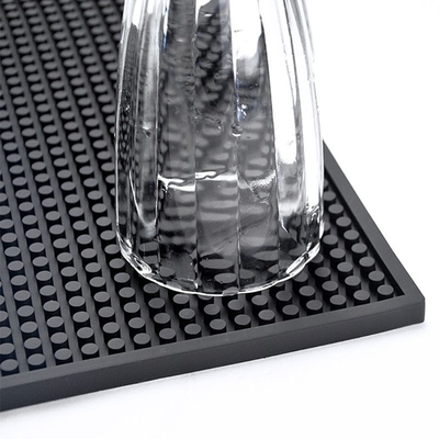 Black  Bar Service Spill Mat Rubber Dish Drying Runner Glass Drip Tray Beer Drink Rail Custom logo Bars Service Mat