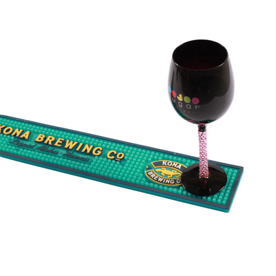 Drink Bar Rail Mat Spill Drinking Custom Pvc Silicone Rubber bar Mat Rubber with 3D Logo