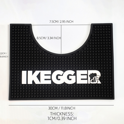 15+ Years Factory Free Sample Custom Wholesale Non-slip Anti-spill Non-toxic Pvc Soft Rubber Silicone Drip bar Mat with logo