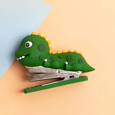 Cute 3D Cartoon Mini Manual Office Stapler Set Handheld PVC Silicone Rubber Stapler for Home Office Business Novelty Gifts