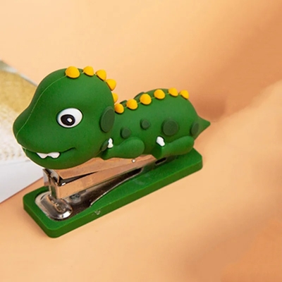 Cute 3D Cartoon Mini Manual Office Stapler Set Handheld PVC Silicone Rubber Stapler for Home Office Business Novelty Gifts