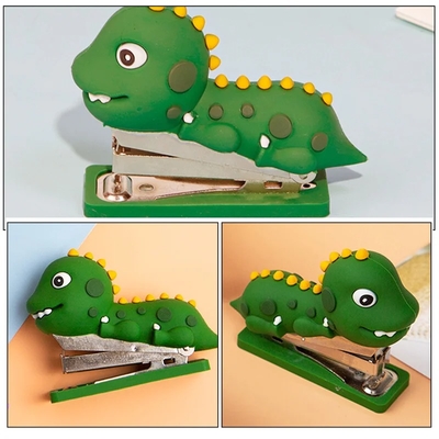 Cute 3D Cartoon Mini Manual Office Stapler Set Handheld PVC Silicone Rubber Stapler for Home Office Business Novelty Gifts