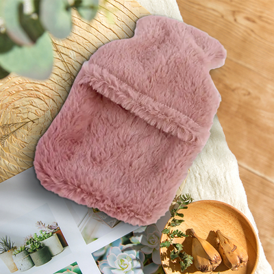 Bpa Free Reusable Rechargeable Manufacture Winter Rubber Silicone Pvc Transparent Plush Toy Hot Water Bottle Bag with Cover