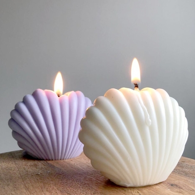 Custom Luxury Silicone Silicon DIY 3D Shell Gifts Cake Soap Resin Epoxy Pillar Candle Wax Jar Mould Mold for Candle Making