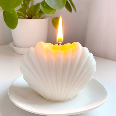 Custom Luxury Silicone Silicon DIY 3D Shell Gifts Cake Soap Resin Epoxy Pillar Candle Wax Jar Mould Mold for Candle Making