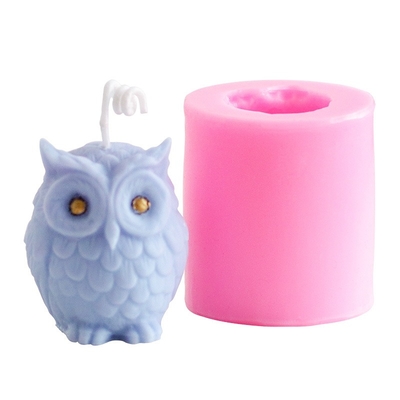 Night Owl Shape Custom Luxury Silicone Silicon Body Birthday Resin Candle Mold for 3D Cake Tools and Wax Jar Making