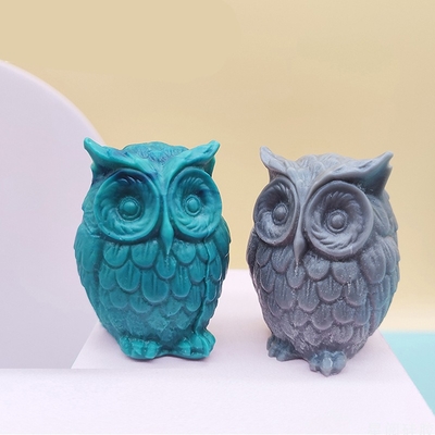 Night Owl Shape Custom Luxury Silicone Silicon Body Birthday Resin Candle Mold for 3D Cake Tools and Wax Jar Making