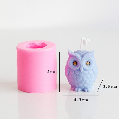 Night Owl Shape Custom Luxury Silicone Silicon Body Birthday Resin Candle Mold for 3D Cake Tools and Wax Jar Making