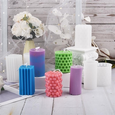 Custom Luxury Large 3D Resin Silicone Pilllar Wax Jar Birthday Candle Mold for Making Custom 3D Birthday Candles Cake Tools