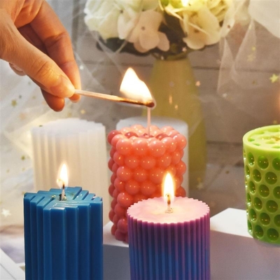 Custom Luxury Large 3D Resin Silicone Pilllar Wax Jar Birthday Candle Mold for Making Custom 3D Birthday Candles Cake Tools